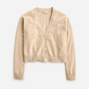 J. CREW Cashmere shrunken sweater-tank set in Heather Stone S NWT $198 BV672